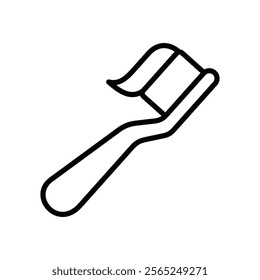 toothbrush icon vector line design template with trendy style