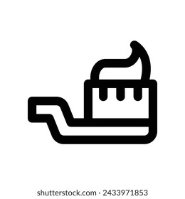 Zahnbürsten-Symbol. Vektor-Linie-Symbol für Ihre Website, Handy, Präsentation und Logo-Design.
