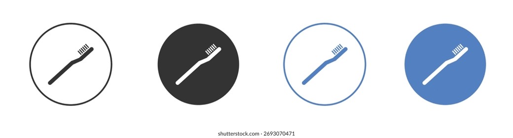 Ícone de escova de dentes vetor. Design de ilustração do modelo de logotipo