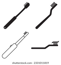 diseño de la ilustración del icono de cepillo de dientes