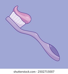 Toothbrush icon vector. toothbrush with toothpaste vector illustration. dental health vector brush