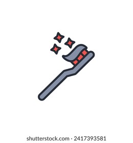 Toothbrush icon. vector.Editable stroke.linear style sign for use web design,logo.Symbol illustration.