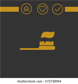 toothbrush  icon for web. graphic image. stomatology  logo design