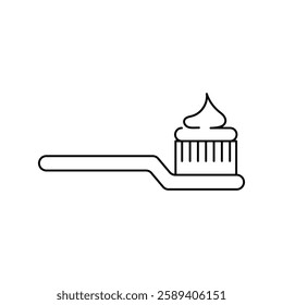 toothbrush icon with white background vector stock illustration