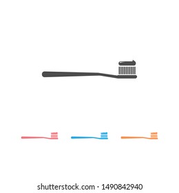 Toothbrush iconcset on white, vector illustration