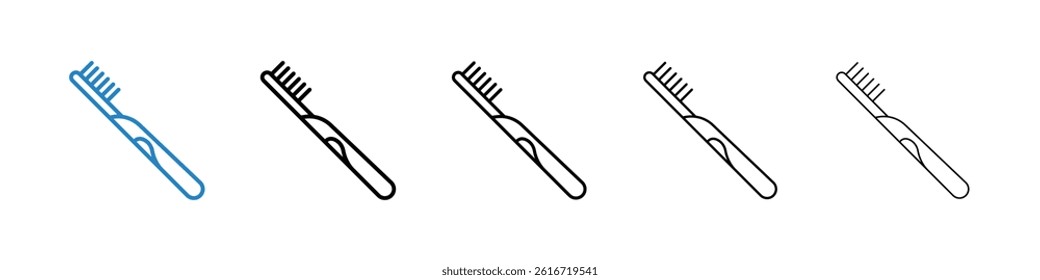 Toothbrush icons collection vectors for web ui