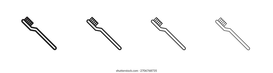 Toothbrush icons symbol vector elements for infographic web