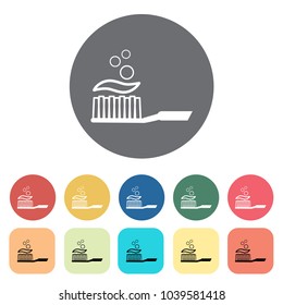 Toothbrush icons. Vector illustration.
