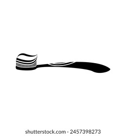 toothbrush illustration, simple toothbrush vector icon