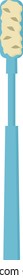 Toothbrush, illustration, vector on white background.