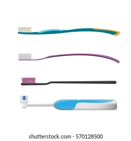 Toothbrush Isolate Mock up Design Product Vector