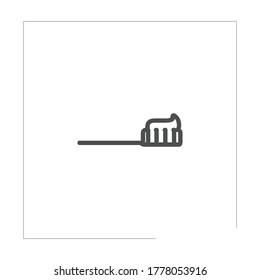 Toothbrush isolated line icon for web and mobile