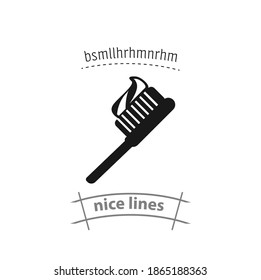 Toothbrush isolated vector icon. medical design element