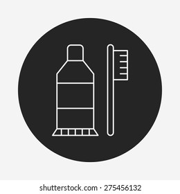 Toothbrush line icon