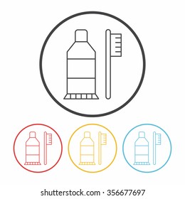 Toothbrush line icon