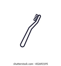 toothbrush line icon