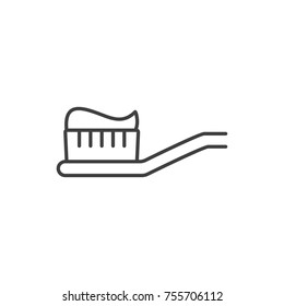 Toothbrush line icon.
