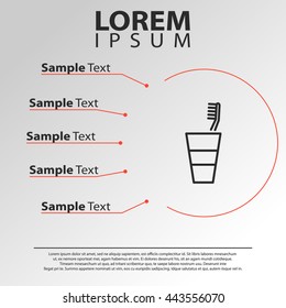 toothbrush line icon. toothbrush infographics template