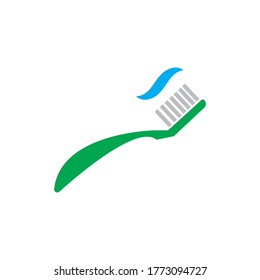 toothbrush logo design icon vector
