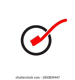 Toothbrush logo design vector template