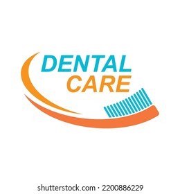 Toothbrush logo illustration vector flat design eps 10