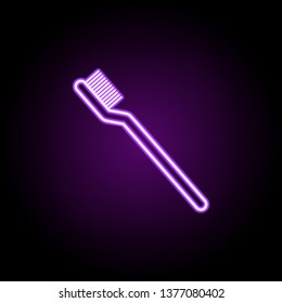 Toothbrush neon icon. Elements of web set. Simple icon for websites, web design, mobile app, info graphics