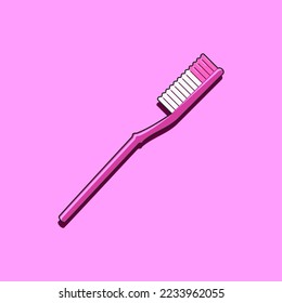 Toothbrush on isolated background. Dental care. Healthy lifestyle