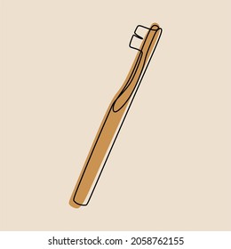 cepillo de dientes en línea continua