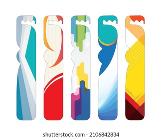 Toothbrush packaging template concept for business purpose, place your text and logos and ready to go for print.