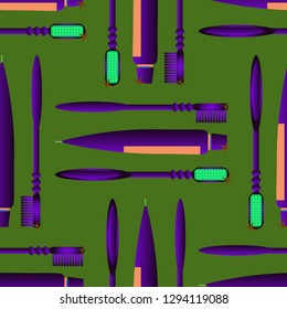 Toothbrush and pasta background - dentist pattern.