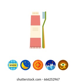 Toothbrush and paste
