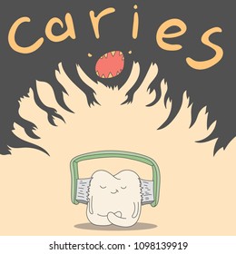 The toothbrush protects the tooth from caries