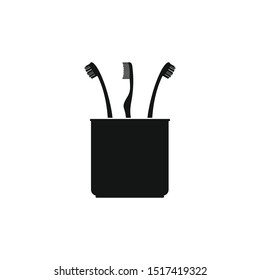 Toothbrush Stand Icon. Flat style vector EPS.