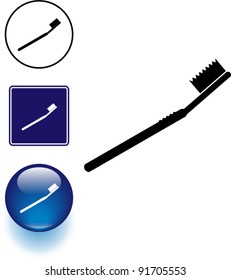 Symbol für Zahnbürste und -knopf