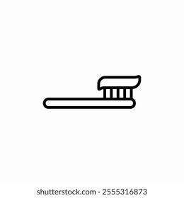 toothbrush teeth icon sign vector