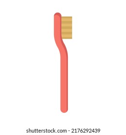 Toothbrush for tooth hygiene vector illustration. Clean dental care health brush icon isolated white. Healthy medical protection symbol and oral equipment cleaning sign. Brushing tool for bathroom