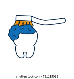 toothbrush and tooth icon 