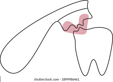 a toothbrush and a tooth kiss
