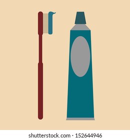 Toothbrush and toothpaste.
