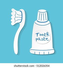 Toothbrush and toothpaste.