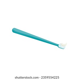 cepillo de dientes con ilustración vectorial de color dentífrico