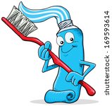 Toothbrush and toothpaste for healthy teeth.