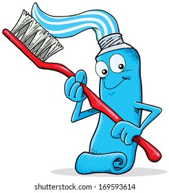 Toothbrush and toothpaste for healthy teeth.