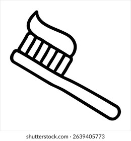 Toothbrush with Toothpaste Hygiene Dental Care Freshness Clean Teeth Oral Health Daily Routine White