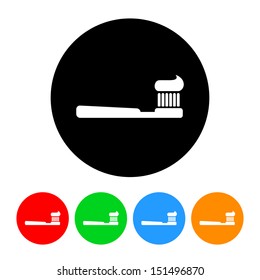 Toothbrush and Toothpaste Icon