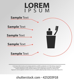 toothbrush and toothpaste icon. toothbrush and toothpaste infographics template