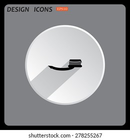 Toothbrush and Toothpaste. icon. vector design