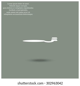 Toothbrush and Toothpaste. icon. vector design