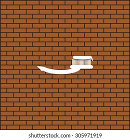 Toothbrush and Toothpaste. icon. vector design