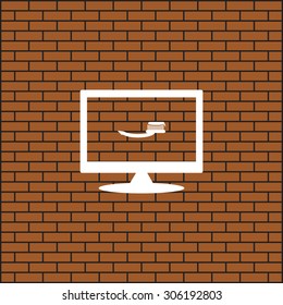 Toothbrush and Toothpaste. icon. vector design